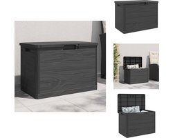 vidaXL Kussenbox - Kussenboxen - Opbergbox - Opbergbox Tuin - Kussenbox 77,5x44,5x53 cm polypropeen antracietkleurig