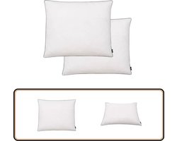 vidaXL Kussens 2 st 70x60 cm dons wit Donzen Kussens - Kussens - Hoofdkussen - Dekbedovertrek - Slaapkamer Accessoires