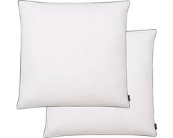 vidaXL - Kussens - 2 - st - verenvulling - 80x80 - cm - wit