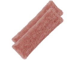 vidaXL - Kussensloop - 2 - st - HEERLEN - Roze - 40 - x - 145 - cm - PV - Fleece