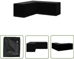 vidaXL L-vormig - Tuinmeubelhoes - Tuinmeubelhoes L-vormig 12 oogjes 250x250x90 cm - Tuinbankhoes - Buitendecoratie - Beschermingshoezen