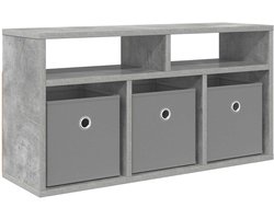 vidaXL - Laagkast - met - lade - Beton - Grijs - 72 - x - 22,5 - x - 38 - cm