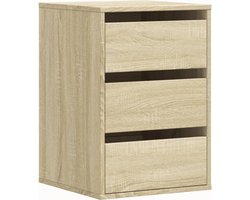 vidaXL - Ladekast - 40x41x58 - cm - bewerkt - hout - sonoma - eikenkleurig