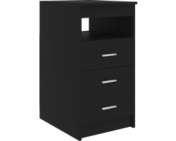 vidaXL - Ladekast - 40x50x76 - cm - bewerkt - hout - zwart