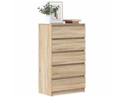 vidaXL Ladekast 60x36x103 cm bewerkt hout sonoma eikenkleurig