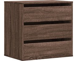 vidaXL - Ladekast - 60x41x58 - cm - bewerkt - hout - bruin - eikenkleurig