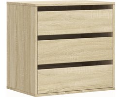 vidaXL - Ladekast - 60x41x58 - cm - bewerkt - hout - sonoma - eikenkleurig