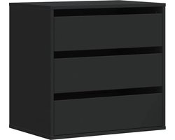 vidaXL - Ladekast - 60x41x58 - cm - bewerkt - hout - zwart