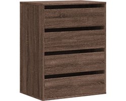 vidaXL - Ladekast - 60x41x76 - cm - bewerkt - hout - bruin - eikenkleurig