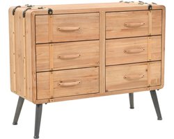 vidaXL - Ladekast - 91x35x73 - cm - massief - vurenhout