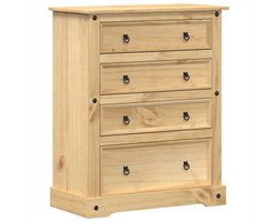 vidaXL - Ladekast - Corona - 92x48x114 - cm - massief - grenenhout