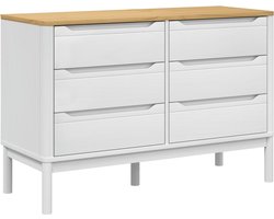 vidaXL - Ladekast - FLORO - massief - grenenhout - wit