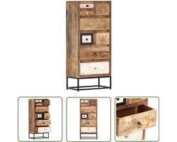 vidaXL Ladekast - Massief Gerecycled Hout - 8 Lades Ladekast - Ladekast Bruin - Vintage Kast - Industrieel Design - Hout Ladenkast