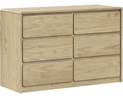 vidaXL - Ladekast - SAUDA - 111x43x73,5 - cm - massief - grenenhout - eikenkleurig