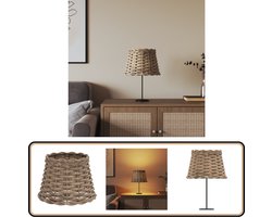 vidaXL Lampenkap ?20x15 cm - Wicker Bruin - E27 Wicker Lampenkap - Rotan Lampenkap - Lampenkap Bruin - Vloerlamp Kap - Tafellamp Kap