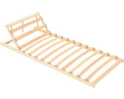 vidaXL - Lattenbodem - met - 13 - latten - en - verstelbaar - hoofdeinde - 80x200 - cm