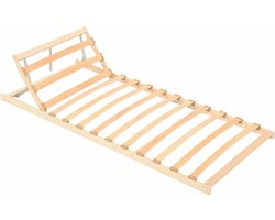 vidaXL - Lattenbodem - met - 13 - latten - en - verstelbaar - hoofdeinde - 90x200 - cm