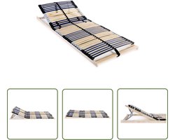 vidaXL Lattenbodem met 42 latten 7 zones 70x200 cm - Lattenbodem - Bedbodem - Hout Bedbodem - Tweepersoons Bedbodem - Bedcomfort