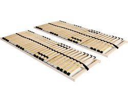 vidaXL - Lattenbodems - 2 - st - met - 28 - latten - 7 - zones - 70x200 - cm
