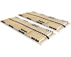 vidaXL - Lattenbodems - 2 - st - met - 28 - latten - 7 - zones - 80x200 - cm