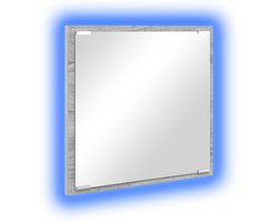 vidaXL - LED - Badkamerspiegel - Grijze - Sonoma - 40x8.5x37 - cm - Engineered - Wood