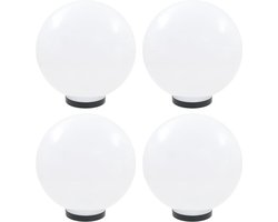 vidaXL LED-bollampen 4 st rond 30 cm PMMA