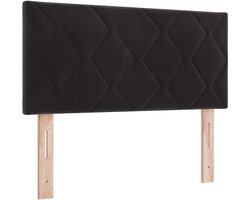 vidaXL - LED - Hoofdbord - Zwart - 90 - cm - Fluweel