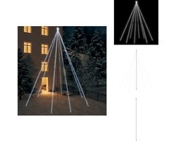 vidaXL LED-kerstboom - LED-kerstbomen - Kerst Waterval Boom Licht - Kerstverlichtingen - LED-kerstboom binnen buiten 1300 LEDs koud wit 8 m