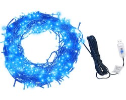 vidaXL - Lichtsnoer - met - 400 - LED's - met - 8 - lichteffecten - 40 - m - blauw