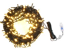 vidaXL - Lichtsnoer - met - 400 - LED's - met - 8 - lichteffecten - 40 - m - warmwit