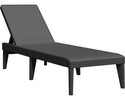 vidaXL - Ligbed - 186x60x29 - cm - polypropeen - antracietkleurig