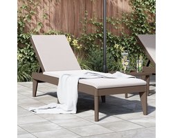 vidaXL - Ligbed - 186x60x29 - cm - polypropeen - bruin