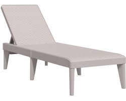 vidaXL Ligbed 186x60x29 cm polypropeen cappuccinokleurig - Ligbed - Ligbedden - Tuinstoel - Tuinmeubel