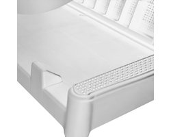 vidaXL - Ligbed - 186x60x29 - cm - polypropeen - wit