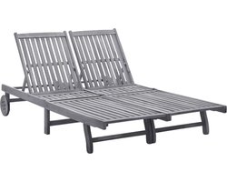 vidaXL - Ligbed - 2-persoons - massief - acaciahout