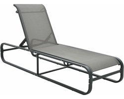 vidaXL - Ligbed - aluminium - en - textileen