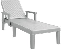 vidaXL - Ligbed - in - 4 - standen - verstelbaar - 155,5x57x28 - cm - polypropeen