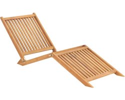 vidaXL - Ligbed - massief - teakhout