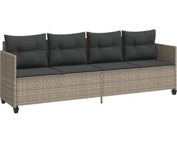 vidaXL Ligbed met kussen lichtgrijs Ligbed - Lounge Stoel - Tuinset - Buitendecoratie - Relaxfauteuil