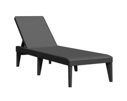 vidaXL Ligbed - Polypropeen - Antraciet - 186x60x29 cm Ligbed - Ligstoel - Tuinset - Buitendecoratie - Relaxen