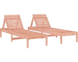 vidaXL - Ligbedden - 2 - st - 199,5x60x74 - cm - massief - douglashout