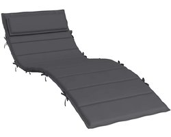 vidaXL - Ligbedkussen - 180x60x4 - cm - oxford - stof - antracietkleurig