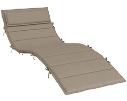 vidaXL - Ligbedkussen - 180x60x4 - cm - oxford - stof - taupe