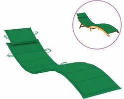 vidaXL - Ligbedkussen - 186x58x4 - cm - oxford - stof - groen