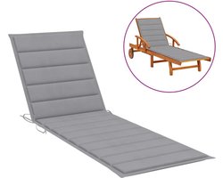 vidaXL - Ligbedkussen - 200x70x3 - cm - oxford - stof - grijs