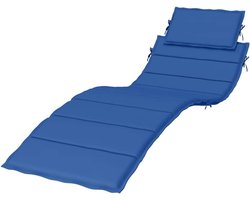 vidaXL Ligbedkussen, Ligbedkussen Buiten, Ligkussen, Loungekussen, Ligstoelkussen, Kussen voor dekstoel, Tuinkussen, Oxford Stof Koningsblauw