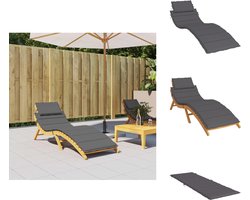 vidaXL Ligbedkussen - Ligbedkussens - Kussen Loungekussen - Stoelkussen - Ligbedkussen 186x58x3 cm oxford stof antracietkleurig