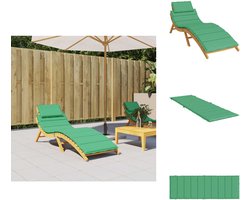 vidaXL Ligbedkussen - Ligbedkussens - Kussen Loungekussen - Stoelkussen - Ligbedkussen 186x58x3 cm oxford stof groen