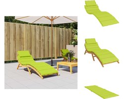 vidaXL Ligbedkussen - Ligbedkussens - Kussen Loungekussen - Stoelkussen - Ligbedkussen 186x58x3 cm oxford stof heldergroen