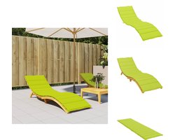 vidaXL Ligbedkussen - Ligbedkussens - Kussen Loungekussen - Stoelkussen - Ligbedkussen 200x50x3 cm oxford stof heldergroen